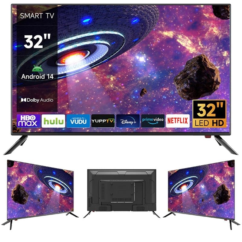 Smart TV 32'' LED HD Android 14 Wi-Fi 100/240V