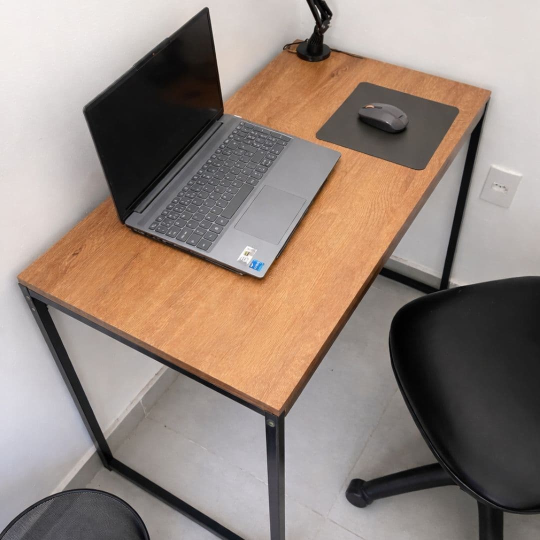 Mesa Escrivaninha Industrial Aço Mdf (7 CORES)