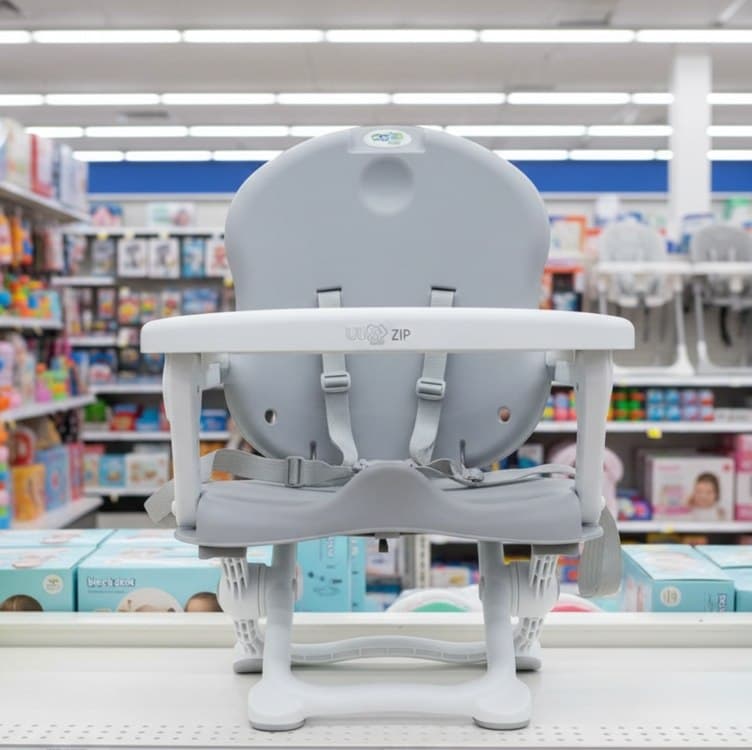 Maxi Baby Cadeira De Alimentação Portátil P/Bebê Zip (Cinza)