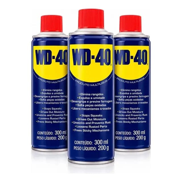 WD-40 Spray Produto Multiuso Lubrifica Desengripa 300ml - 3 Unidades